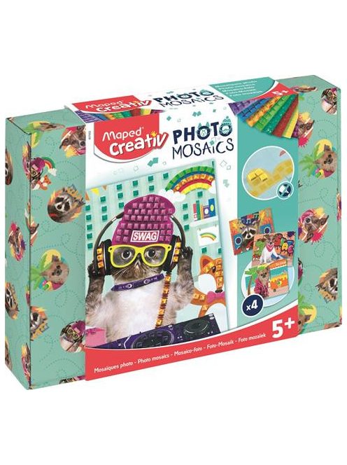 Mozaikos képkészítő készlet, MAPED CREATIV, "Cool Animals", menő állatok (IMAC907052)