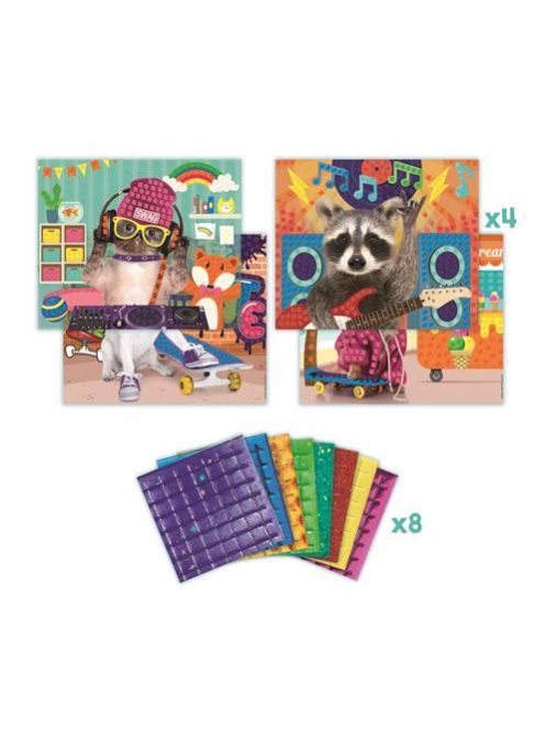 Mozaikos képkészítő készlet, MAPED CREATIV, "Cool Animals", menő állatok (IMAC907052)