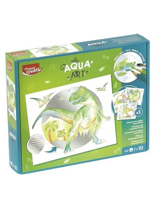 Akvarell festőkészlet, MAPED CREATIV, "Aqua Art", dinoszaurusz (IMAC907058)