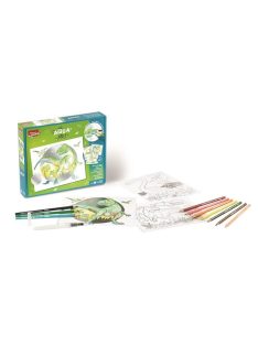   Akvarell festőkészlet, MAPED CREATIV, "Aqua Art", dinoszaurusz (IMAC907058)