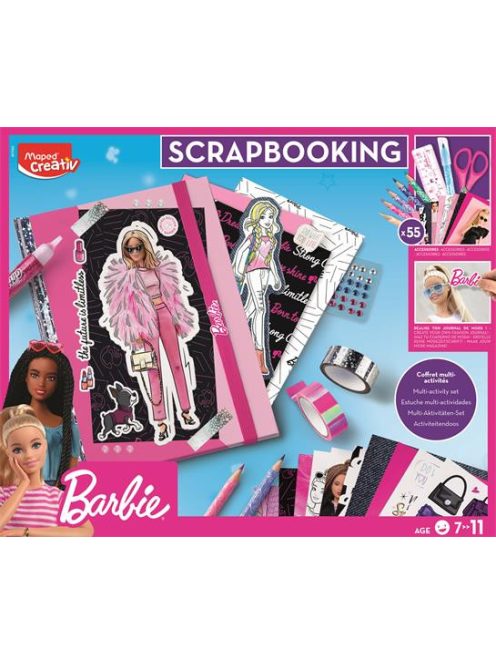 Kreatív scrapbooking készlet, 50 darabos, MAPED CREATIV "Scrapbooking Set - Barbie" (IMAC907062)
