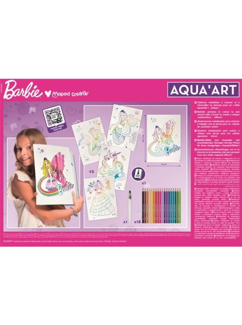 Akvarell festőkészlet, MAPED CREATIV "Aqua Art - Barbie" (IMAC907063)
