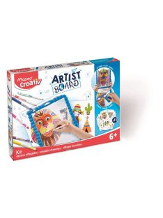   Kreatív készségfejlesztő tábla, átlátszó, törölhető, MAPED CREATIV, "Artist Board", kalandos világ (IMAC907101)