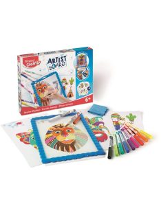   Kreatív készségfejlesztő tábla, átlátszó, törölhető, MAPED CREATIV, "Artist Board", kalandos világ (IMAC907101)