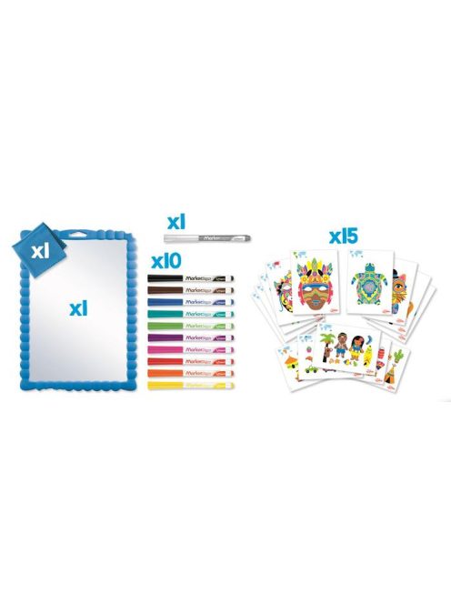 Kreatív készségfejlesztő tábla, átlátszó, törölhető, MAPED CREATIV, "Artist Board", kalandos világ (IMAC907101)