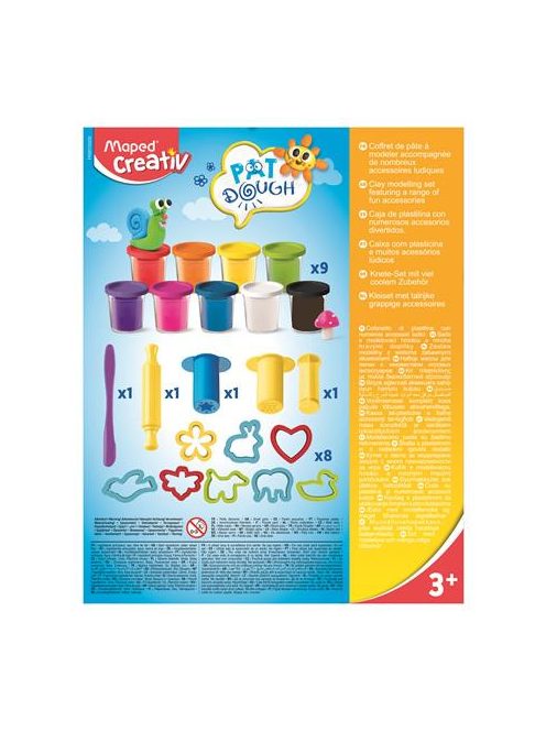 Gyurma és formázó készlet, 21 darabos, MAPED CREATIV, "Pat Dough" (IMAC907202)