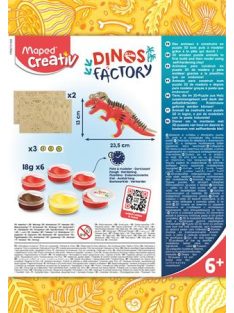   Dínó készítő modellező gyurma készlet, MAPED CREATIV "Dinos factory", T-Rex (IMAC907210)