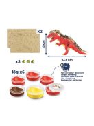 Dínó készítő modellező gyurma készlet, MAPED CREATIV "Dinos factory", T-Rex (IMAC907210)