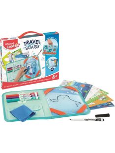   Kreatív készségfejlesztő tábla, átlátszó, törölhető, utazótáskával, MAPED CREATIV, "Travel Board", állati móka (IMAC969310)