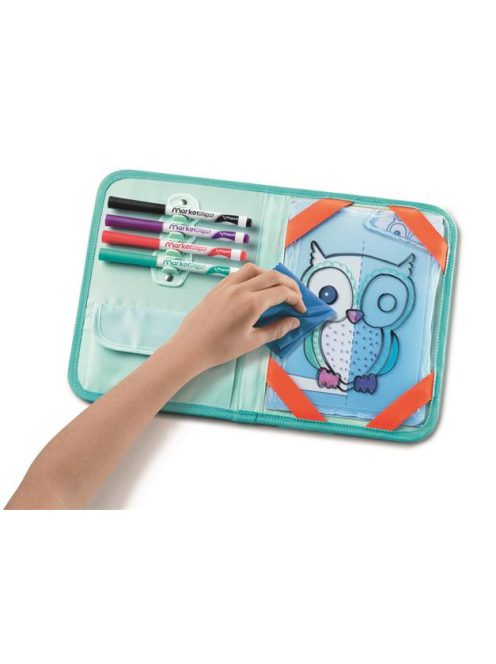 Kreatív készségfejlesztő tábla, átlátszó, törölhető, utazótáskával, MAPED CREATIV, "Travel Board", állati móka (IMAC969310)