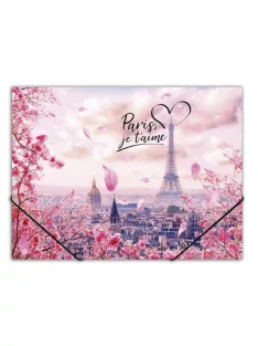   Gumis mappa, 15 mm, PP, A4, PANTA PLAST "Take me to Paris" (INP0410006456)