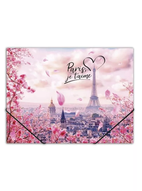 Gumis mappa, 15 mm, PP, A4, PANTA PLAST "Take me to Paris" (INP0410006456)