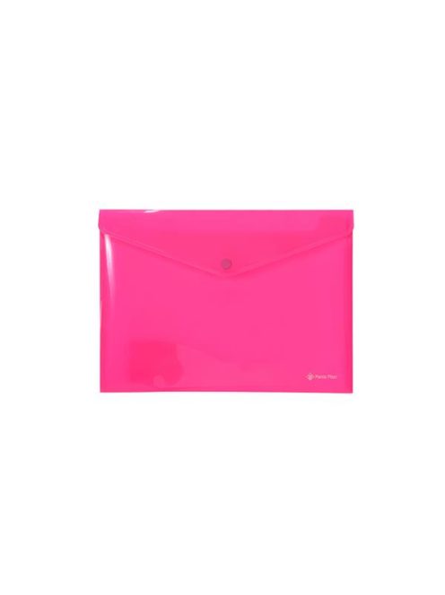 Irattartó tasak, A4, PP, patentos, PANTA PLAST, neon pink (INP0410008513)