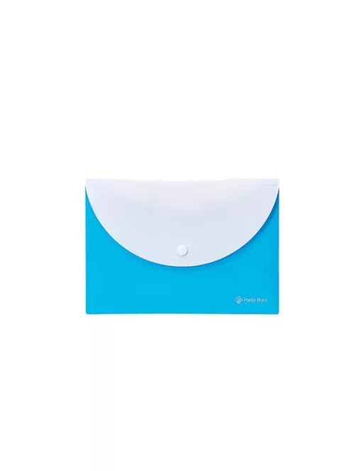 Irattartó tasak, A5, PP, patentos, két zsebes, PANTA PLAST, neon kék (INP0410008803)