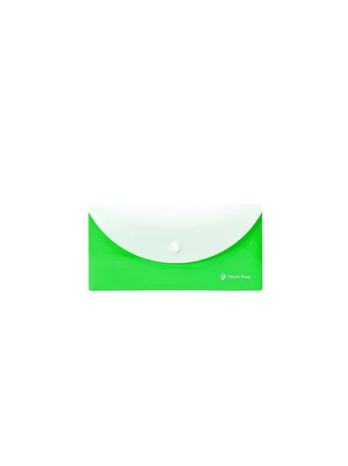 Irattartó tasak, DL, PP, patentos, két zsebes, PANTA PLAST, neon zöld (INP0410008904)