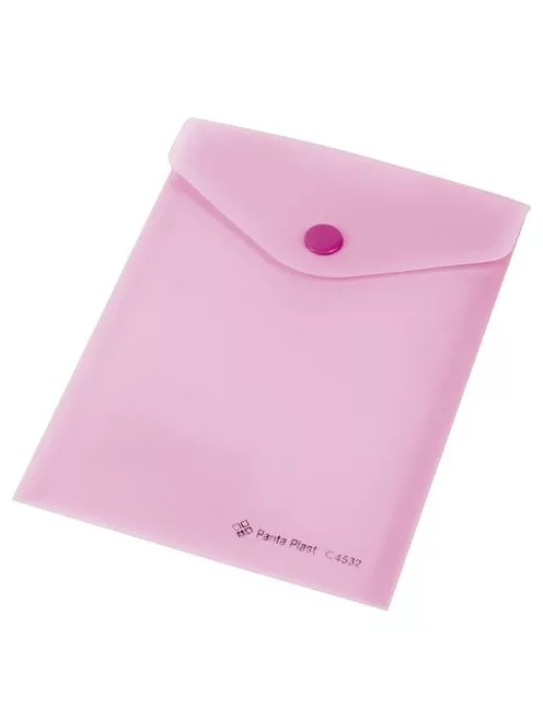 Irattartó tasak, A6, PP, patentos, 160 mikron, PANTA PLAST, pasztell rózsaszín (INP410005213)
