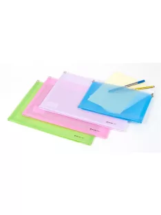   Irattartó tasak, A4, PP, cipzáras, PANTA PLAST, pasztellzöld (INP4103904)