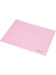   Irattartó tasak, A4, PP, cipzáras, PANTA PLAST, pasztell rózsaszín (INP4103913)
