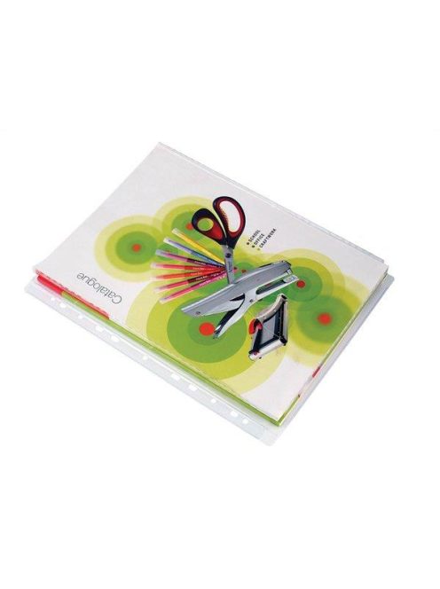 Katalógustartó genotherm, lefűzhető, A4, 100 mikron, víztiszta, 20mm, VICTORIA OFFICE (INV31239)