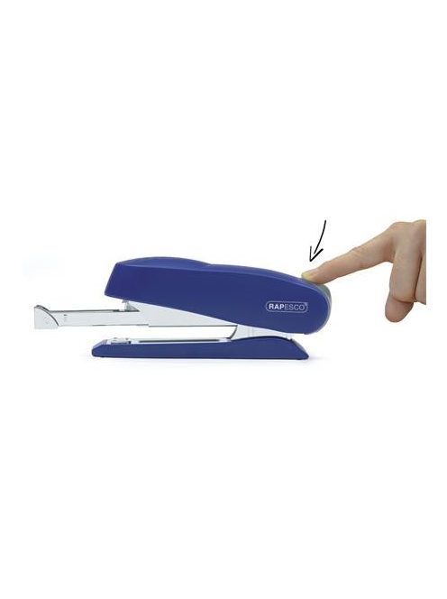 Tűzőgép, 24/6-8, 26/6-8, 50 lap, RAPESCO "Luna Half-Strip", kék (IR0237)