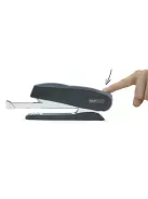 Tűzőgép, 24/6-8, 26/6-8, 50 lap, RAPESCO "Luna Half-Strip", fekete (IR0238)