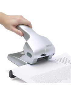   Lyukasztó, nagyteljesítményű, kétlyukú, 65 lap, fém, RAPESCO "Zero 65", ezüst (IR0732)