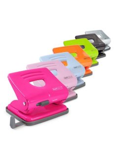   Lyukasztó, kétlyukú, 25 lap, fém, RAPESCO "825", pink (IR1360)