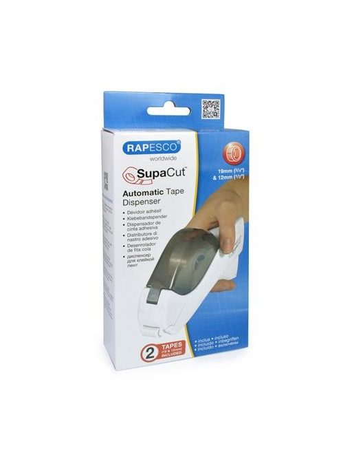 Ragasztószalag-adagoló, RAPESCO "SupaCut", fehér (IR1445)