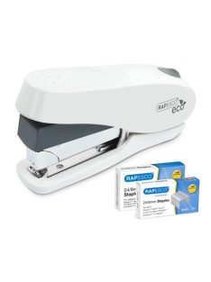   Tűzőgép, 24/6-8, 26/6-8, 50 lap, könnyített tűzés, antibakteriális,  RAPESCO " ECO Luna Less Effort", fehér (IR1467)