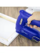 Tűzőpisztoly, vezeték nélküli, elektromos, USB, RAPESCO Germ-Savvy "T12-USB", kék (IR1634)