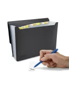 Harmonikamappa, A4, PP, 13 rekeszes, RAPESCO "Germ-Savvy™", matt fekete (IR1638)