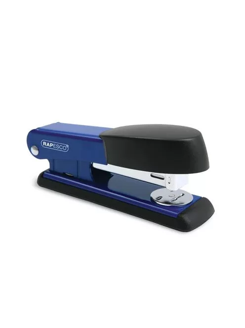 Tűzőgép, 24/6, 26/6, 25 lap, fém, RAPESCO "Bowfin Half-Strip", kék (IRR53500L2)