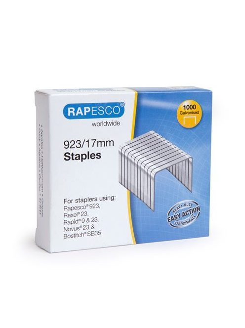 Tűzőkapocs, 923/17, horganyzott, RAPESCO (IRS1240)