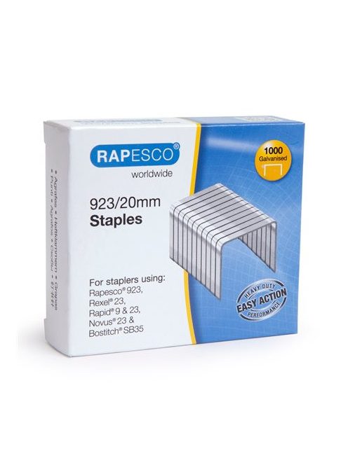 Tűzőkapocs, 923/20, horganyzott, RAPESCO (IRS1241)