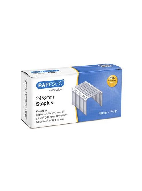 Tűzőkapocs, 24/8, horganyzott, RAPESCO (IRS248)