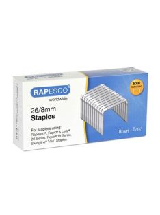 Tűzőkapocs, 26/8, horganyzott, RAPESCO (IRS268)