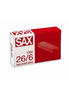 Tűzőkapocs, 26/6, cink, SAX (ISAK266)