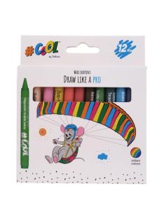   Zsírkréta, kerek, COOL BY VICTORIA, 12 különböző szín (ISCRZS12)