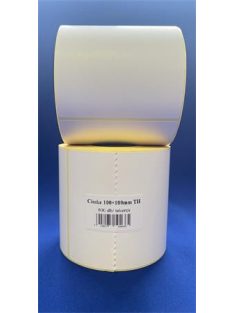   Etikett, thermo, 100x100 mm, 600 etikett/tekercs, fehér (ISCT100100F)