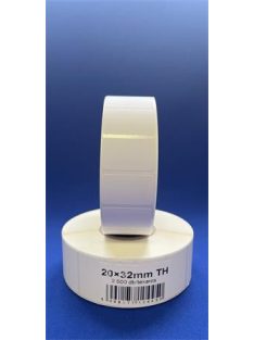   Etikett, thermo, 20x32 mm, 2500 etikett/tekercs, fehér (ISCT2032F)