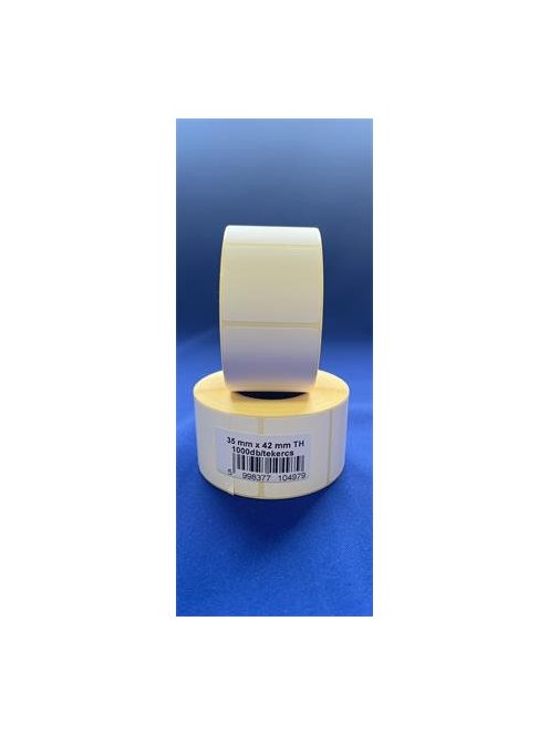 Etikett, thermo, 35x42 mm, 1000 etikett/tekercs, fehér (ISCT3542F)