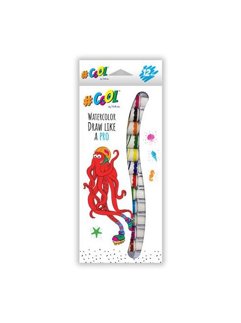 Tempera készlet, 12 darabos, COOL BY VICTORIA (ISCTK12SZ)