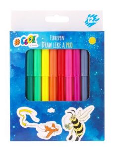   Filctoll készlet, 2 mm, COOL BY VICTORIA, 12 különböző szín (ISCWM12G)