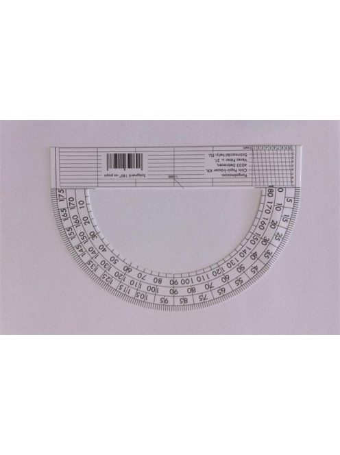 Szögmérő, papír, 180 fokos (ISKE148) (ISKE148)
