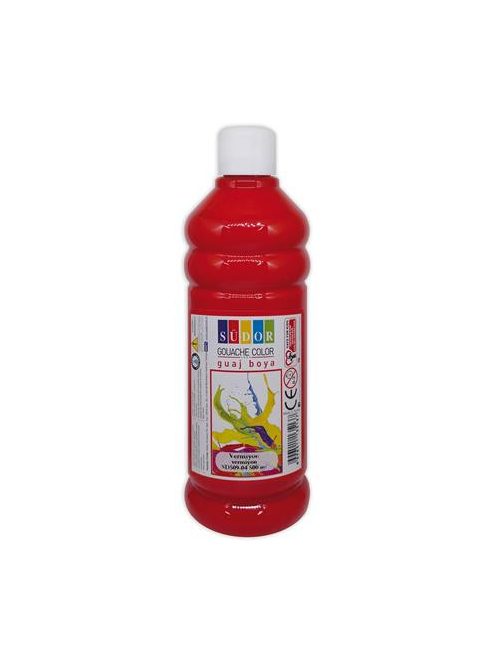 Tempera, 500 ml, Südor, piros (ISKETE164)