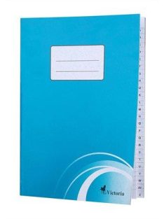   Mutató, A4, vonalas, 80 lap, regiszteres, puhafedeles, VICTORIA PAPER (ISVRA4)