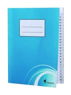   Mutató, A5, vonalas, 80 lap, regiszteres, puhafedeles, VICTORIA PAPER (ISVRA5)