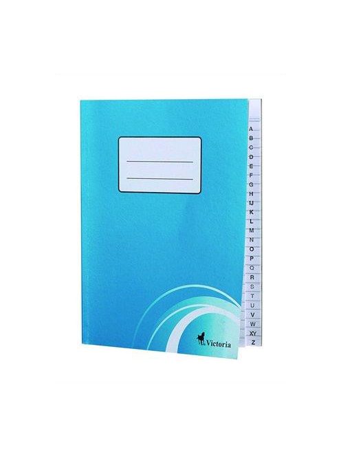 Mutató, A5, vonalas, 80 lap, regiszteres, puhafedeles, VICTORIA PAPER (ISVRA5)