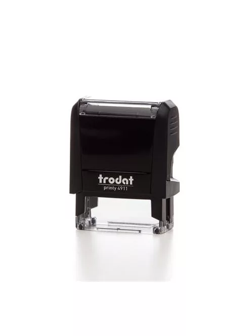 Bélyegző, TRODAT "Printy 4911", fekete ház, fekete párnával (IT4911FF)