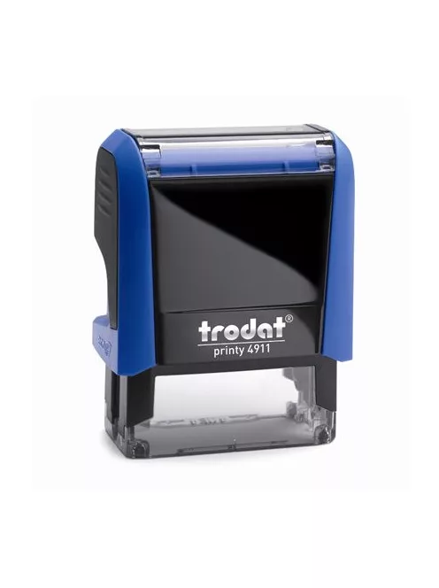 Bélyegző, TRODAT "Printy 4911", fekete ház, kék párnával (IT4911K)